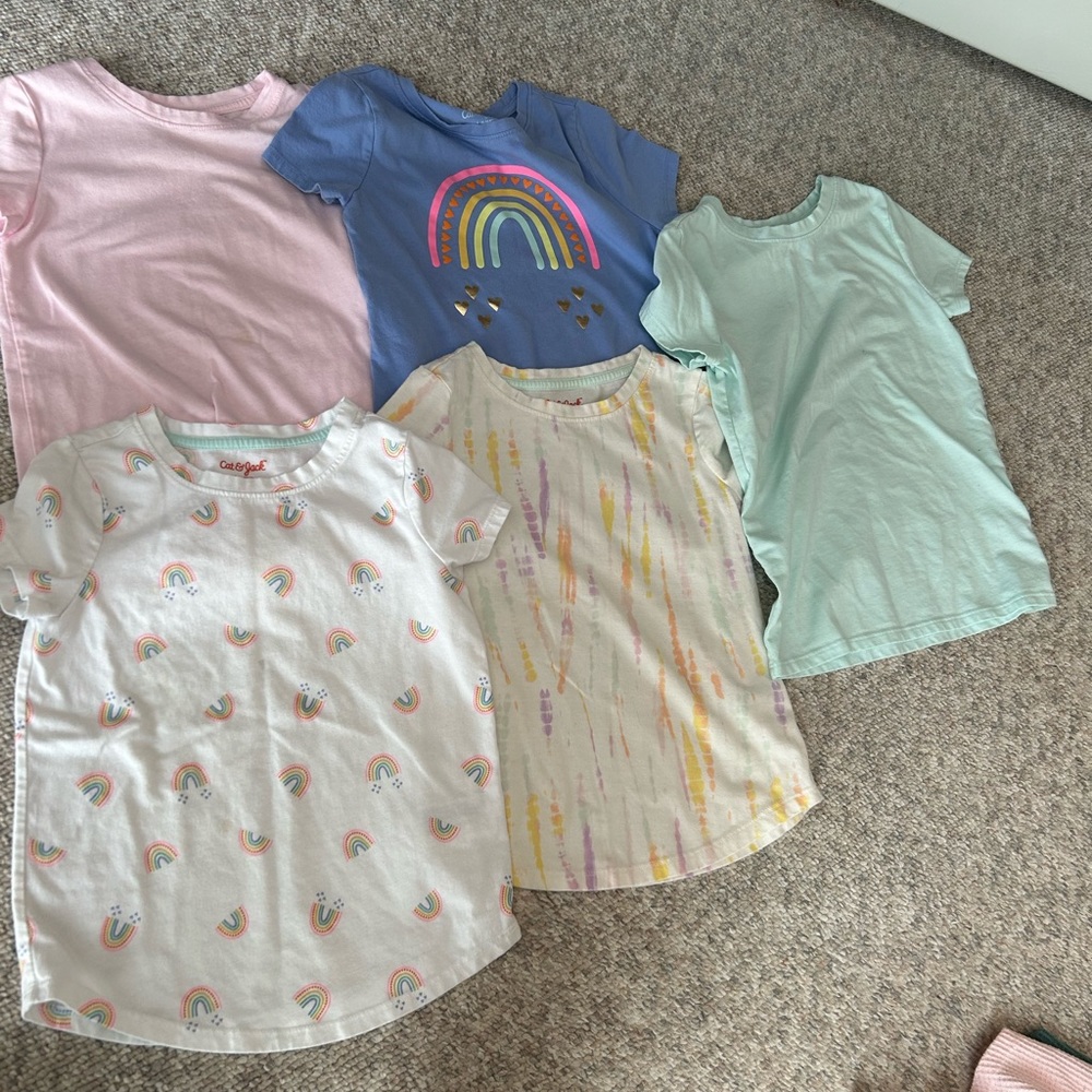 5 cat & jack t-shirts small (6/6x)